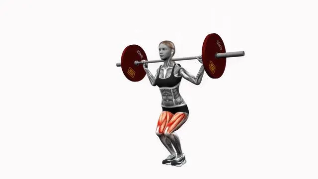 Feet together barbell squats (2)