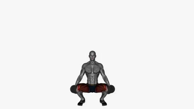 Front squats dumbbell low (2)