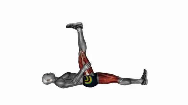 Hamstring lying curl up stretch (2)