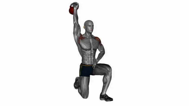 Kettlebell half kneeling shoulder press (2)