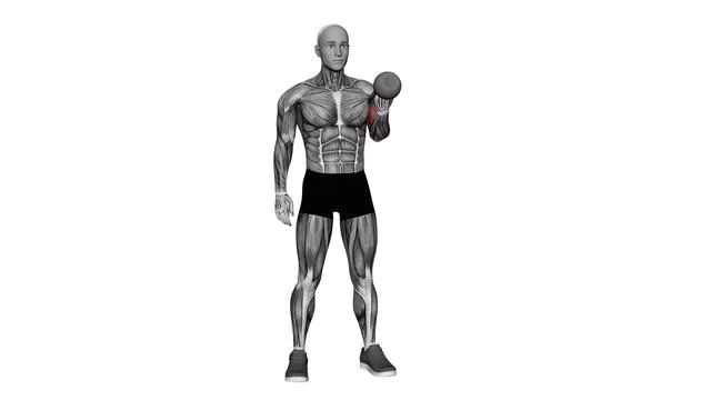 Kettlebell Single Arm Curl (2)