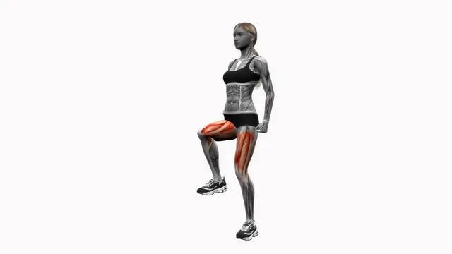 Lunge to knee drive right bodyweight (2)
