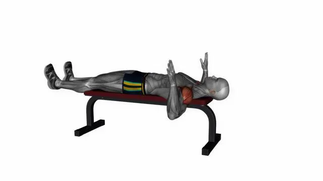 Lying bench internal rotation stretch (2)
