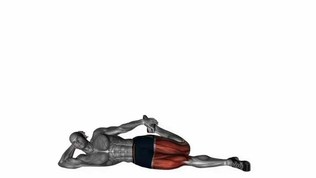 Lying side quadriceps stretch (2)