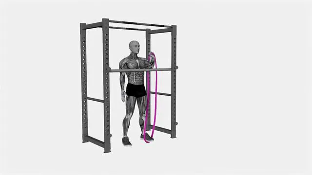 Resistance Band Assisted Front Rack Stretch (2)
