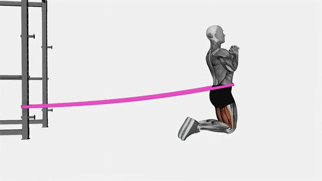 Resistance Band Hip Thrusts on Knees (2)