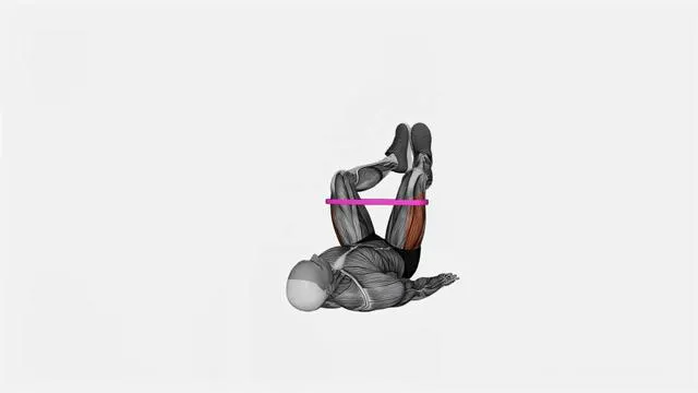 Resistance Band Lying Bent Knee Hip Abduction (2)