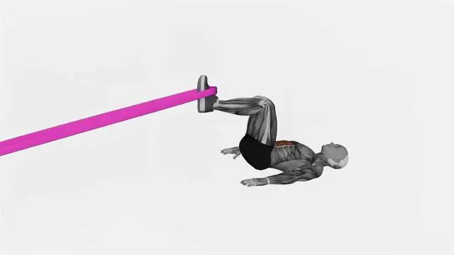 Resistance Band Lying Bent Knee Raise (2)