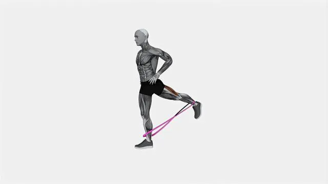 Resistance Band Standing Balance Glute Kickback (2)
