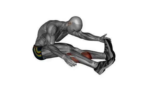 Seated straight leg calf stretch (2)
