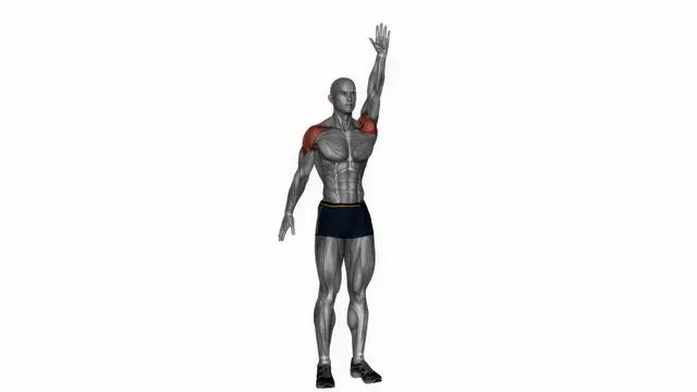 Standing overhand shoulder stretch (2)