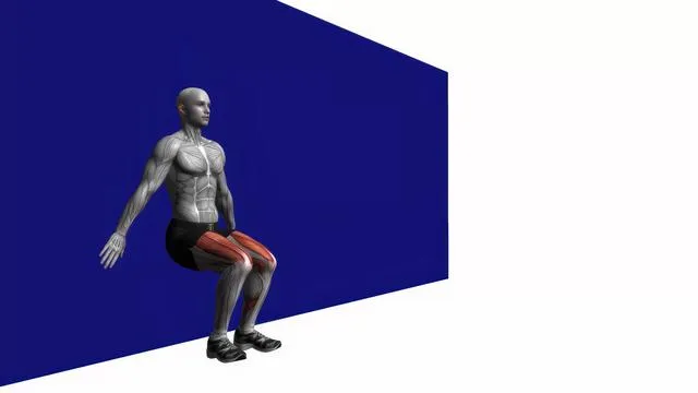 Wall squat with pause bodyweight (2)
